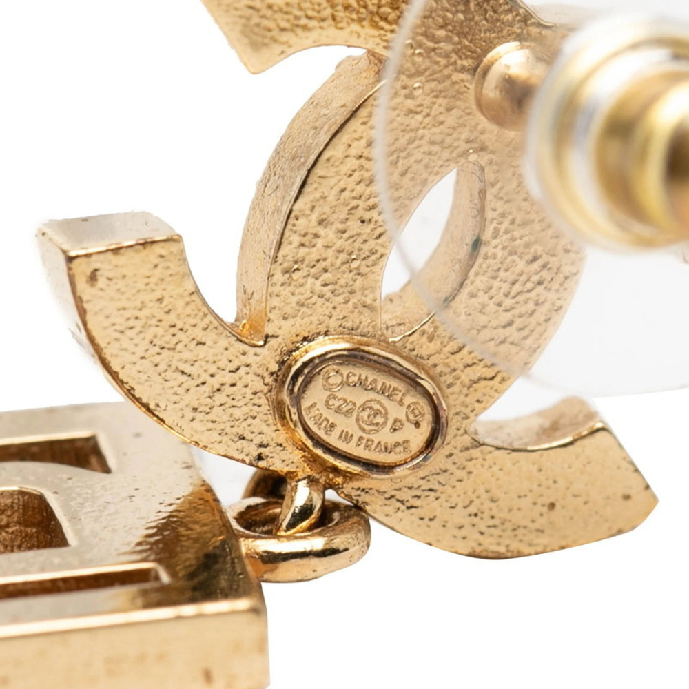 CHANEL Gold Logo Earrings - Picture 3 of 4